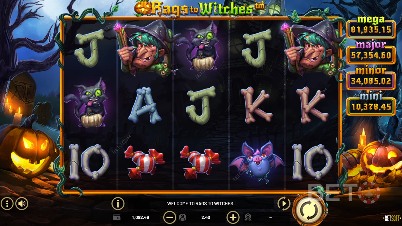 Rags to Witches Überprüfung durch BETO Slots