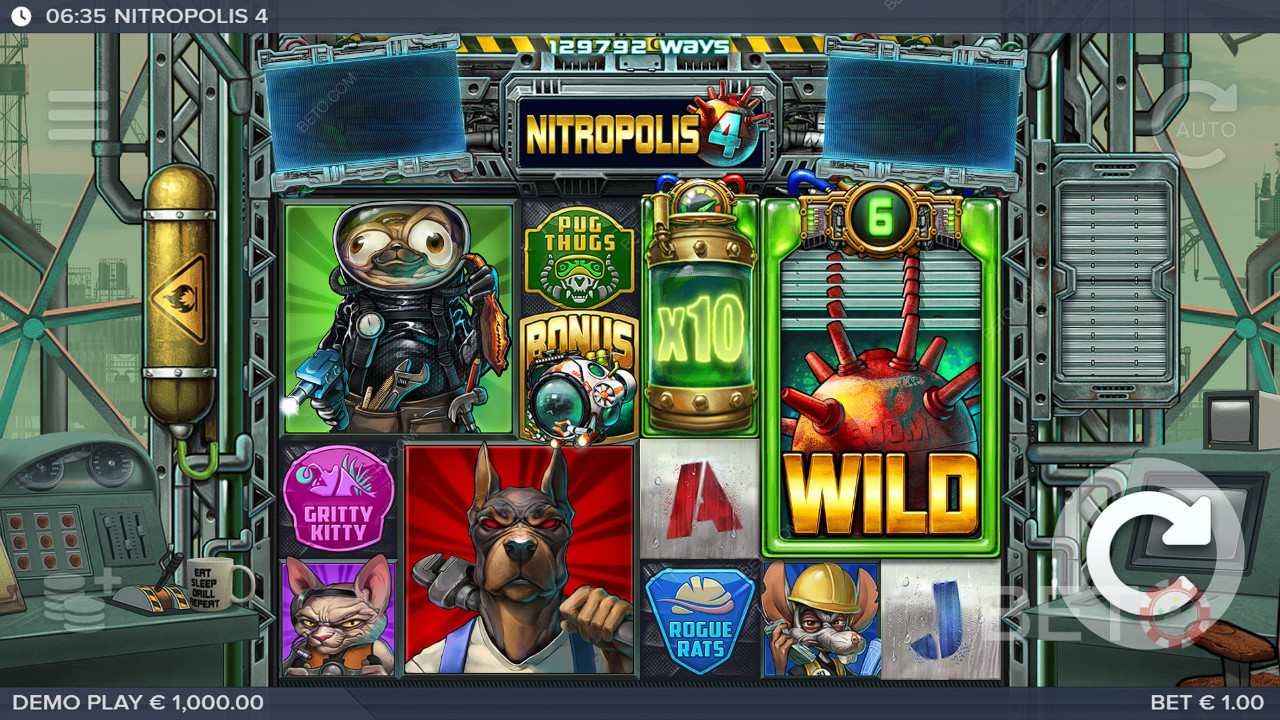 Die Bonusfunktionen in Nitropolis 4 erklärt von ELK Studios