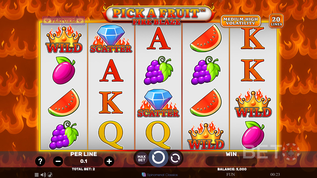 Pick A Fruit Fire Blaze Überprüfung durch BETO Slots