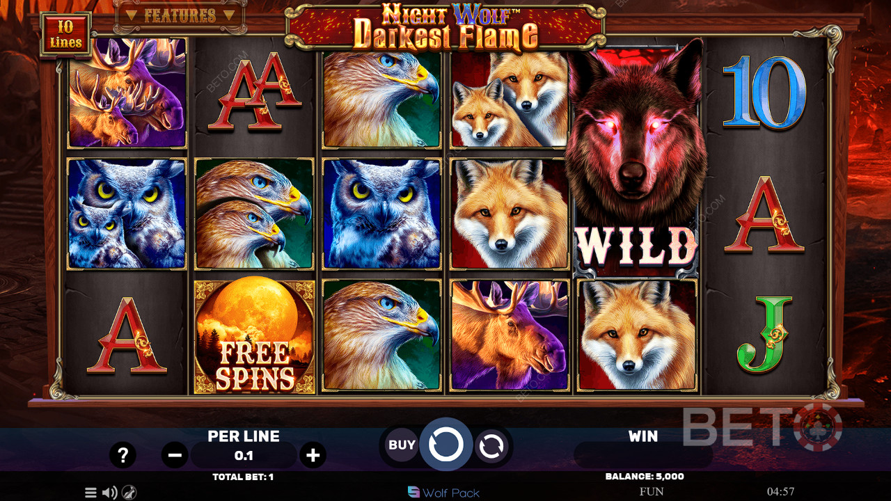Night Wolf Darkest Flame Überprüfung durch BETO Slots