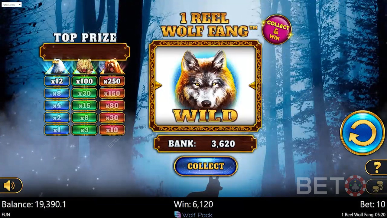 1 Reel Wolf Fang Überprüfung durch BETO Slots