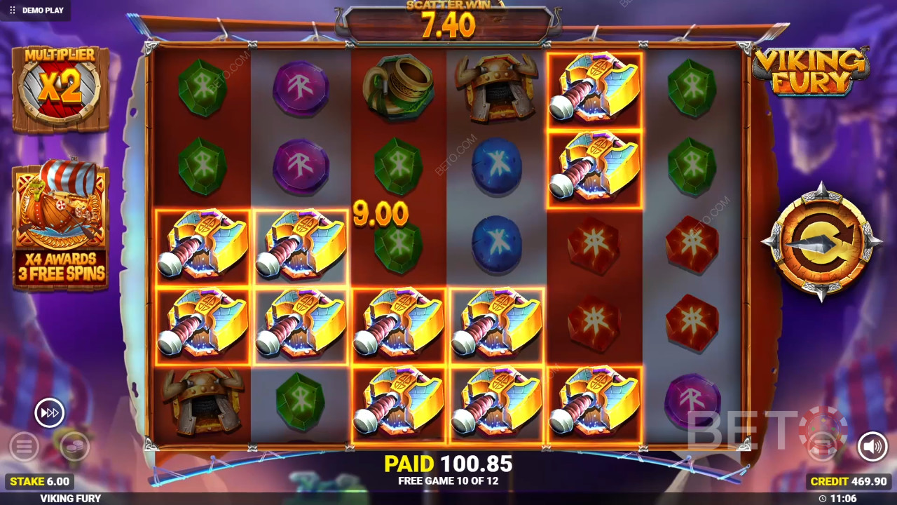Gewinnen Sie das 10.000-fache Ihres Einsatzes im Viking Fury Spinfinity Online Slot!