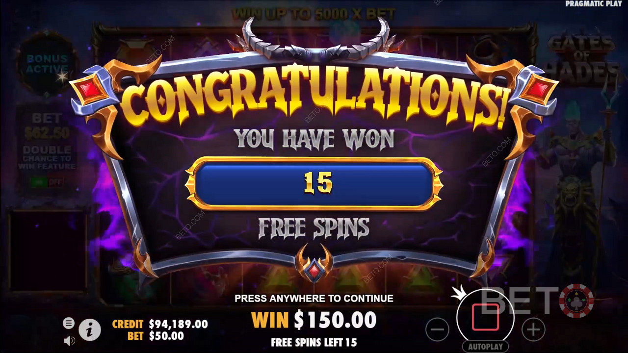 Gewinnen Sie das 5.000-fache Ihres Einsatzes beim Gates of Hades Slot Online!