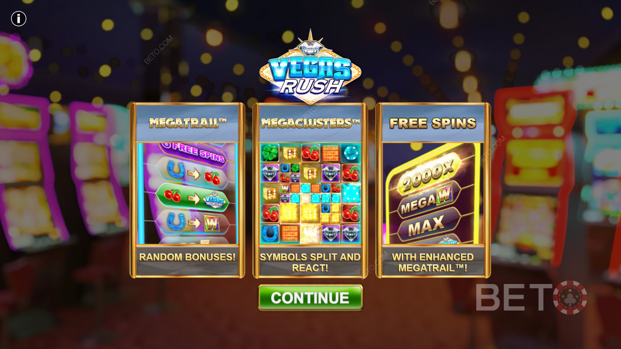 Vegas Rush ist einer der besten Online-Spielautomaten in Bezug auf seine Funktionen