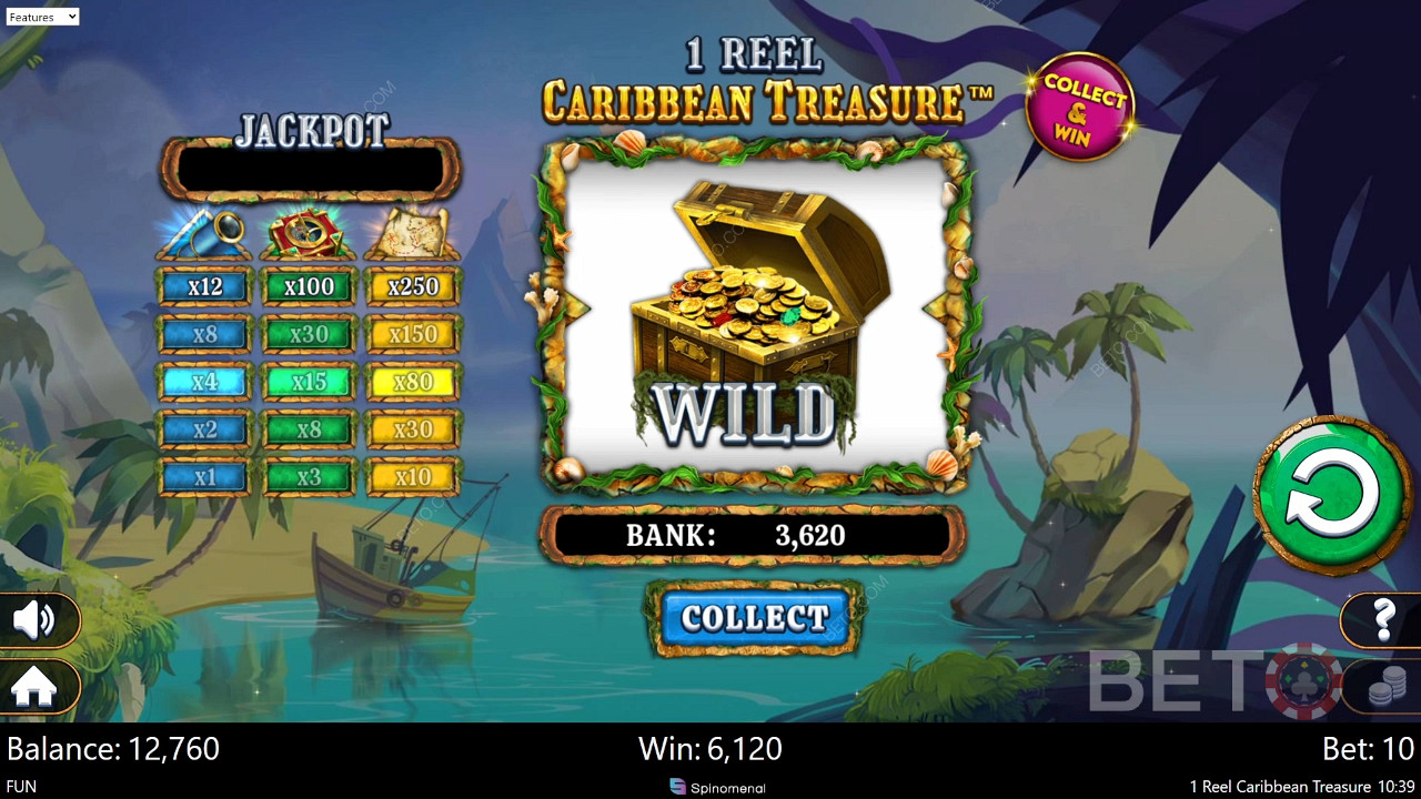 1 Reel Caribbean Treasure Kostenlos Spielen