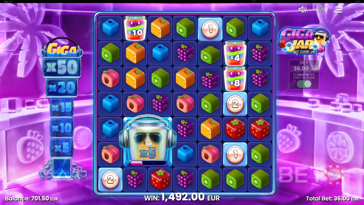 Giga Jar Cluster Link Überprüfung durch BETO Slots