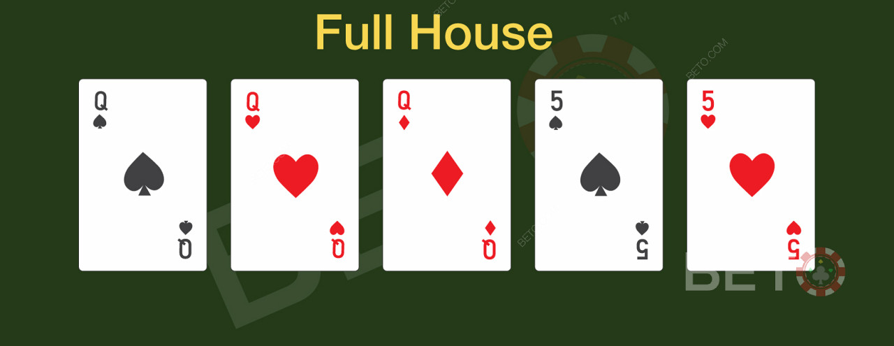 Full House ist ein gutes Pokerblatt beim Online-Poker