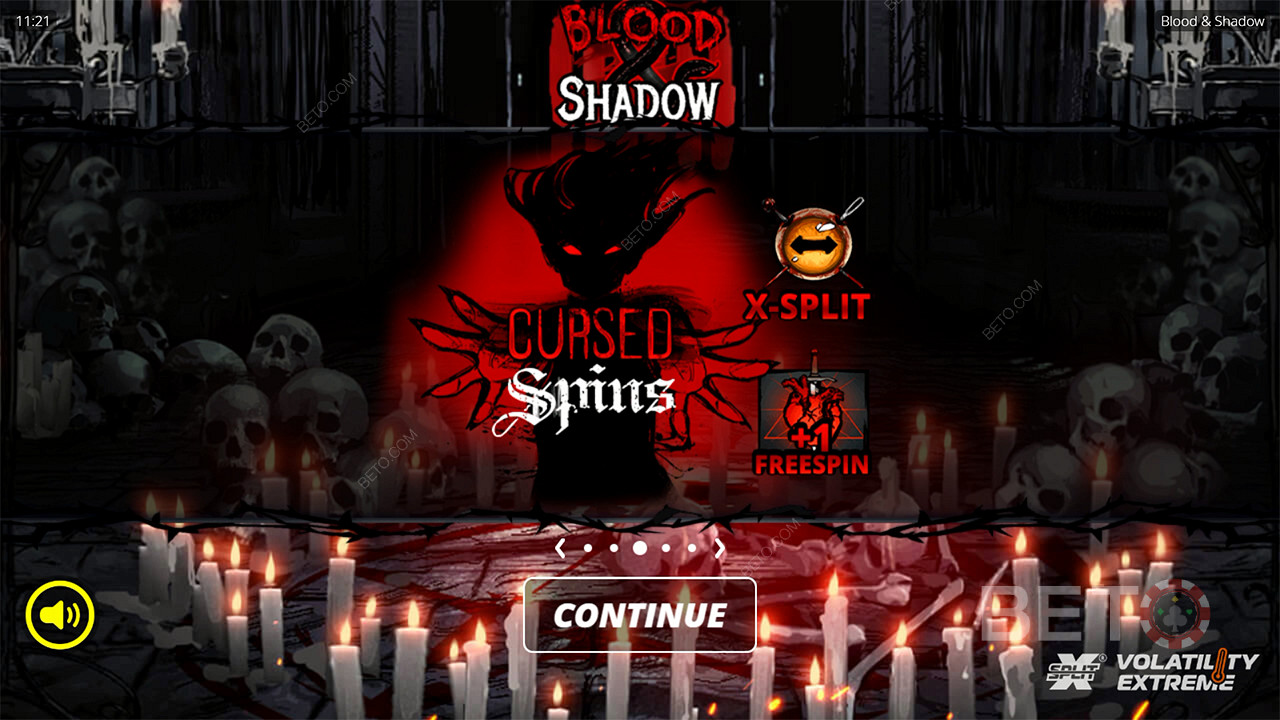 Gewinnen Sie das 6.666-fache Ihres Einsatzes im Blood and Shadow Video Slot!