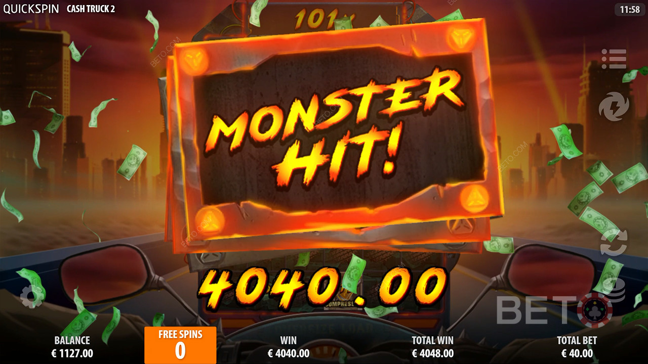 Gewinnen Sie das 35.000-fache Ihres Einsatzes beim Cash Truck 2 Slot Online!