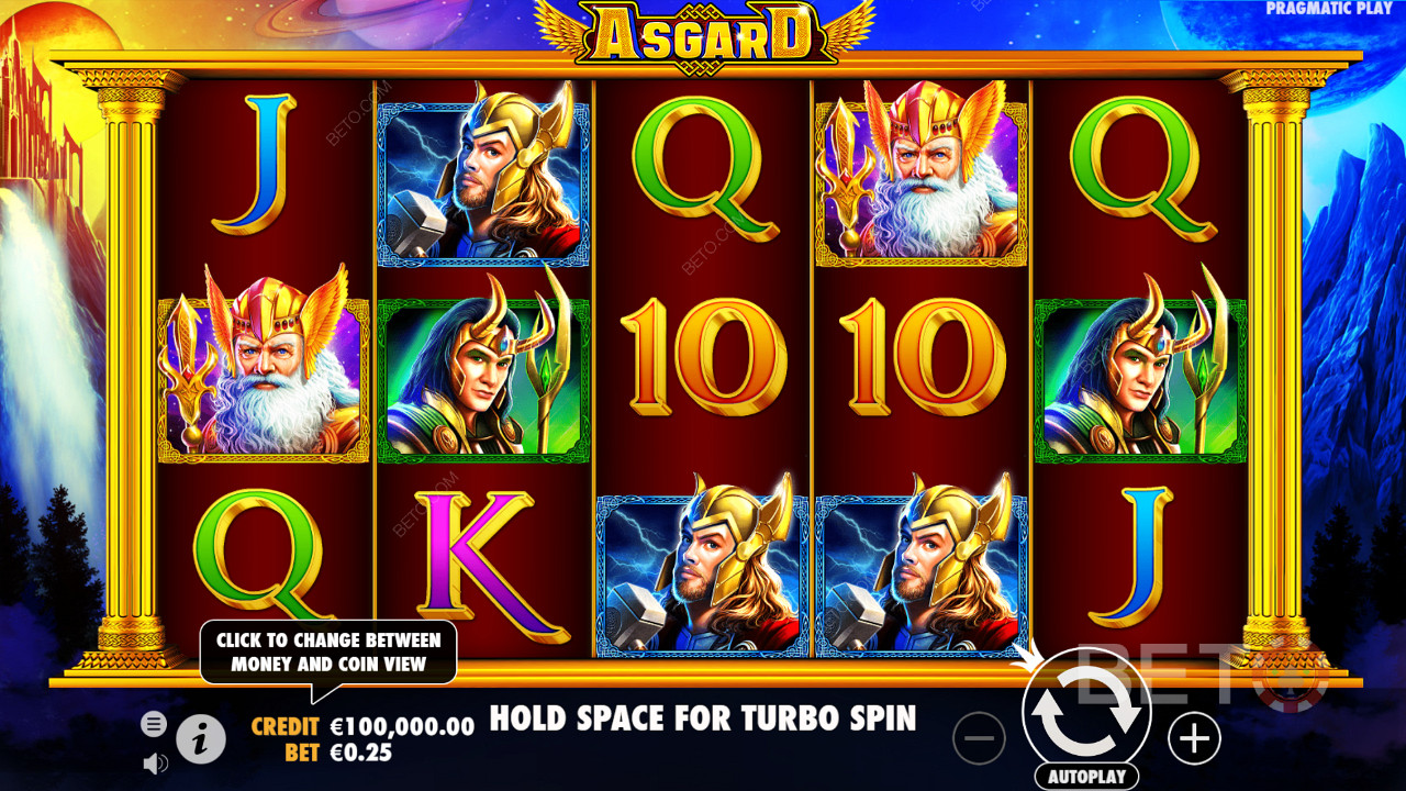 Die Götter im Asgard-Spielautomaten sehen den Figuren aus bekannten Filmen ähnlich