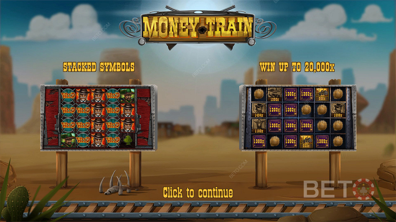 Viel Spaß bei der Jagd nach einem Maximalgewinn von 20.000x Ihres Einsatzes im Online-Spielautomaten Money Train