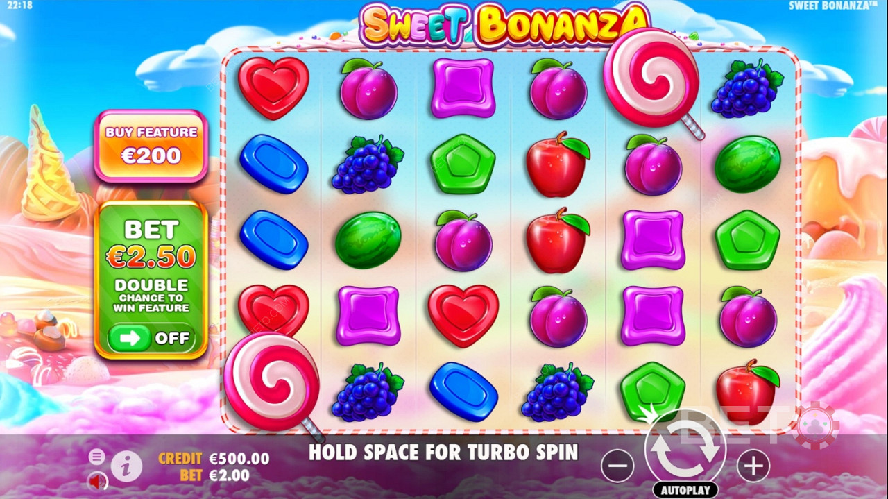 Spielen Sie Sweet Bonanza, das bunte Casino-Spiel