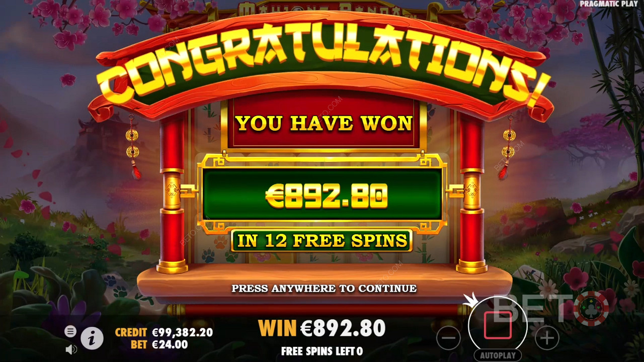 Gewinnen Sie das 5.000-fache Ihres Einsatzes in der Mahjong Panda Slot Machine!