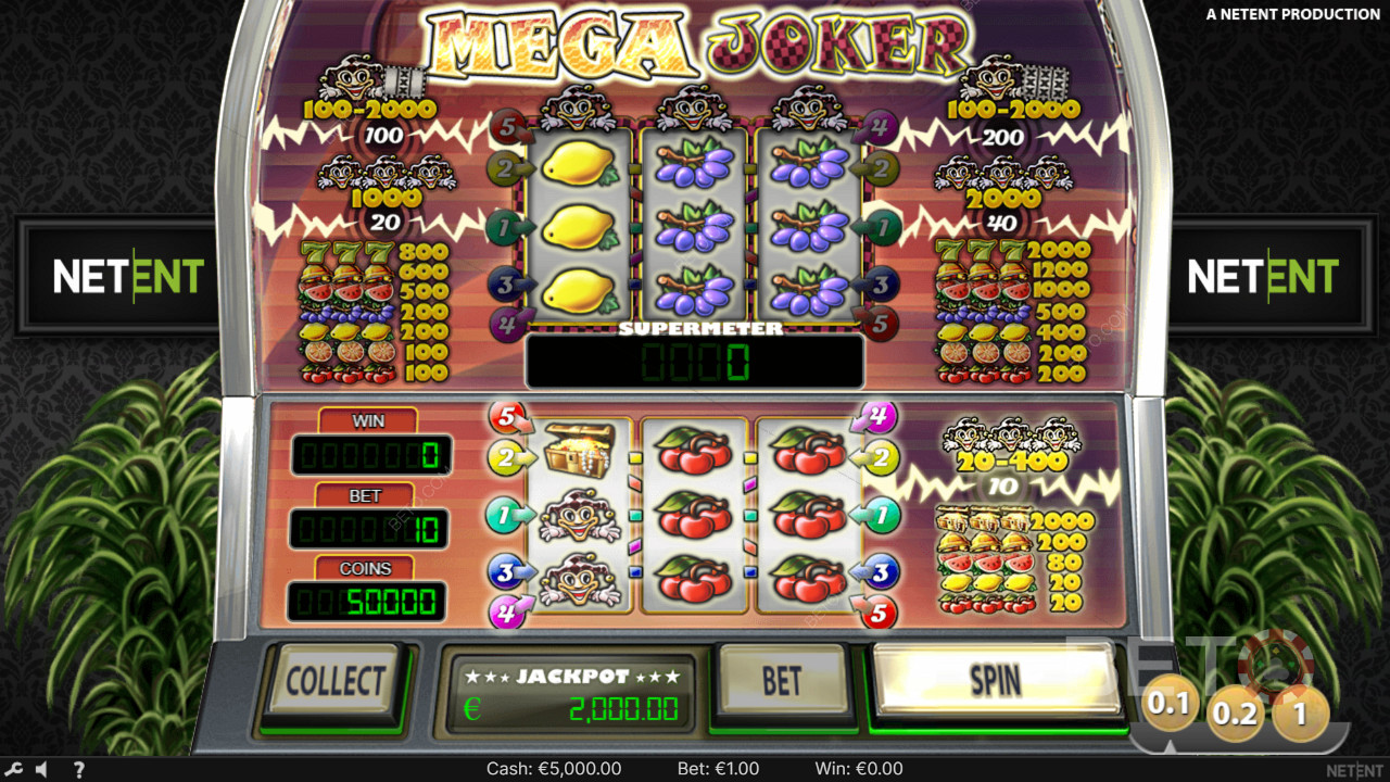 Gewinnen Sie das 2.000-fache Ihres Einsatzes beim Mega Joker Online Slot!