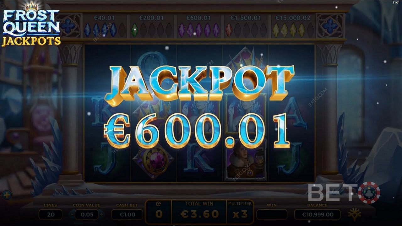 Holen Sie sich einen Jackpot im Wert von 600 Euro bei Frost Queen Jackpots