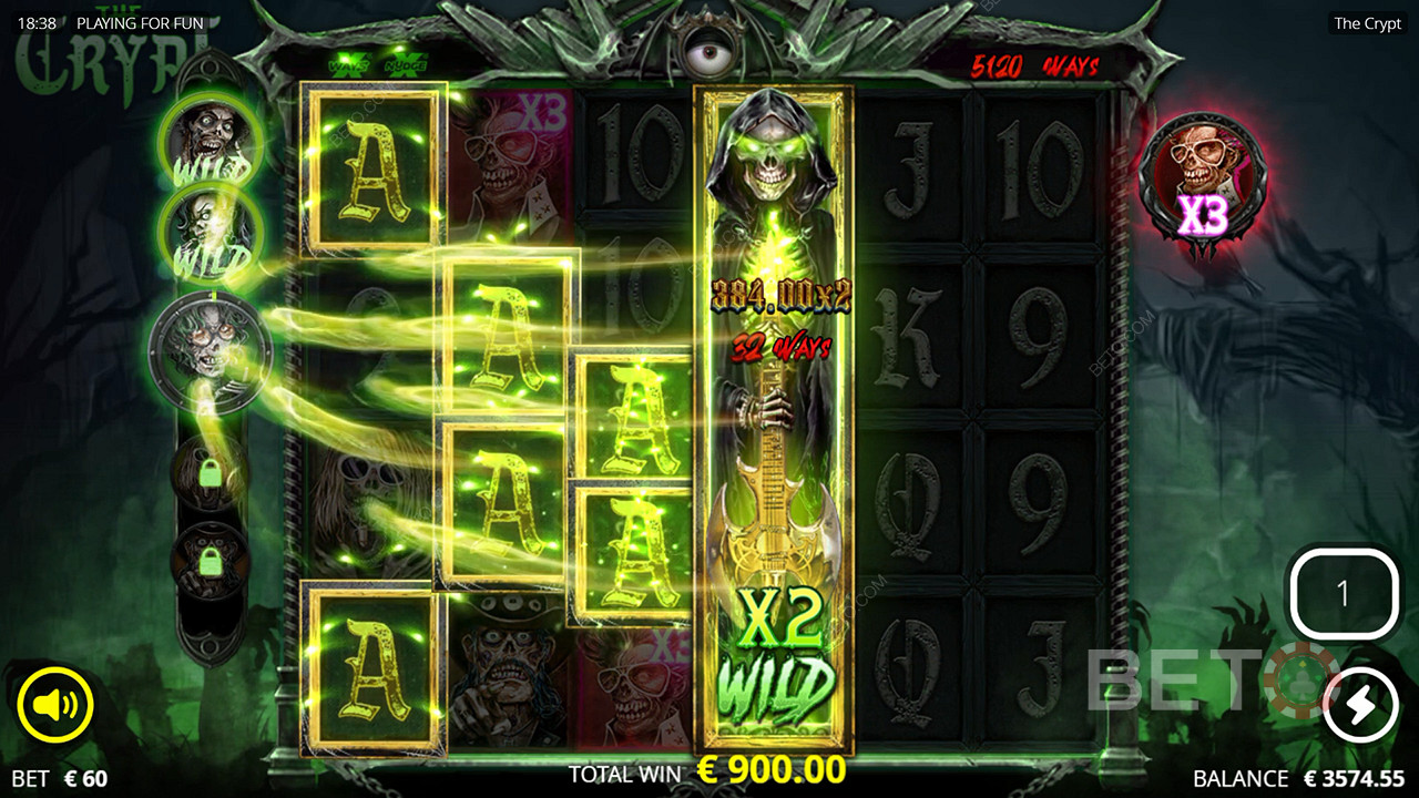 Gewinnen Sie das 27.000-fache Ihres Einsatzes in der The Crypt Slot Machine!
