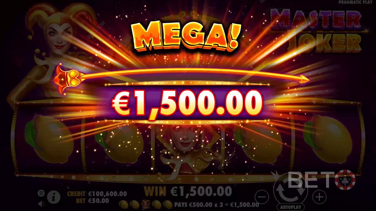 Gewinnen Sie das 10.000-fache Ihres Einsatzes an der Master Joker Slot Machine!