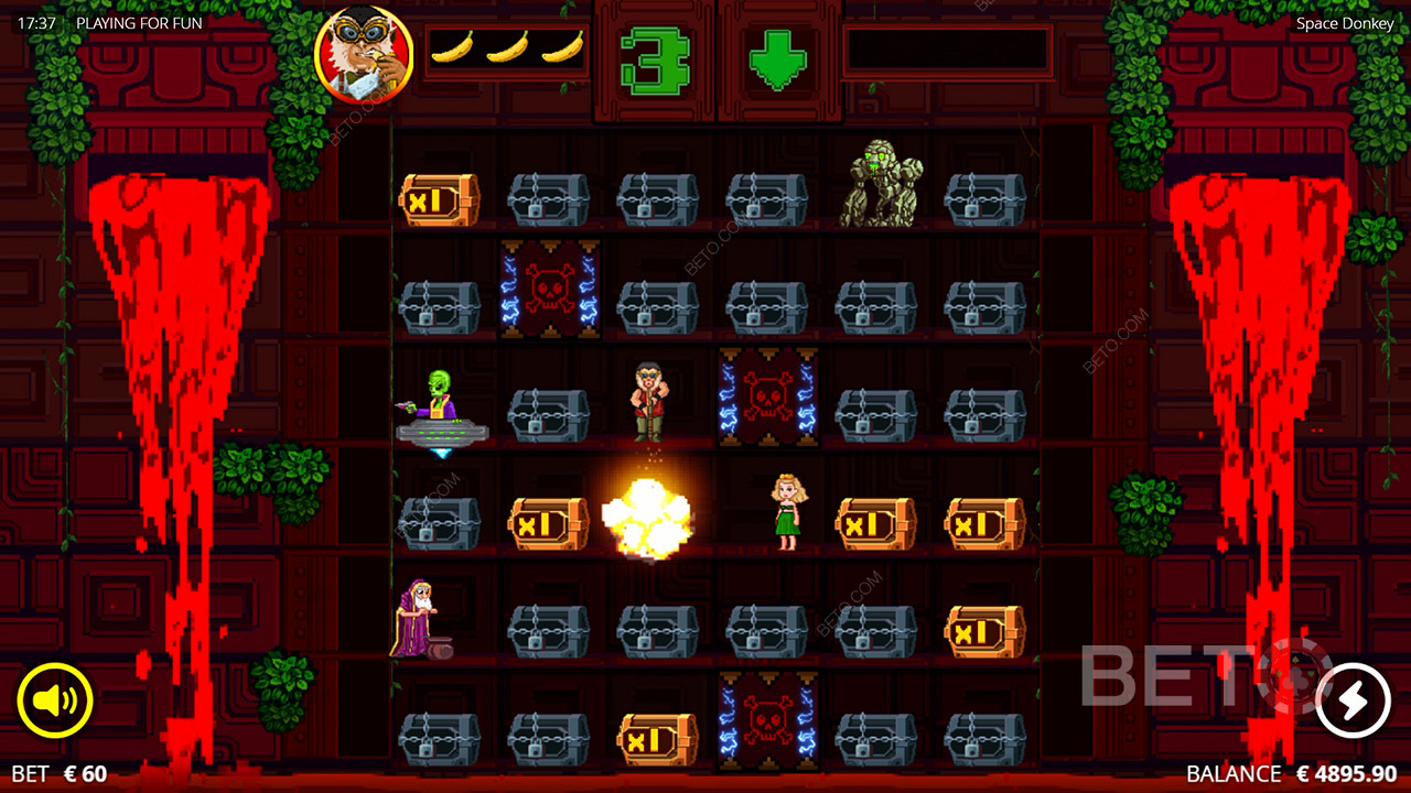 Gewinnen Sie das 14.649-fache Ihres Einsatzes im Space Donkey Slot Online!