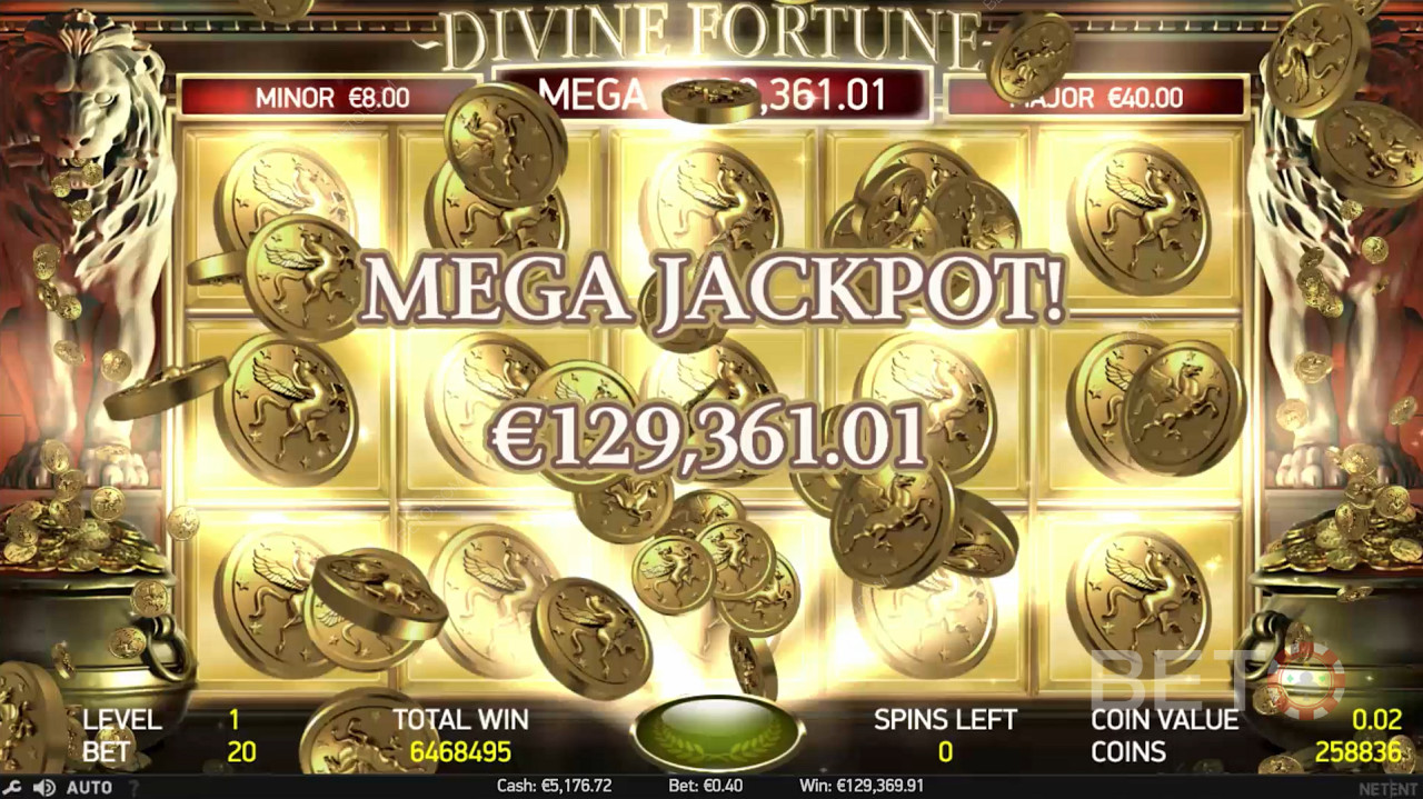 Das Knacken des Mega-Jackpots ist die Hauptattraktion von Divine Fortune