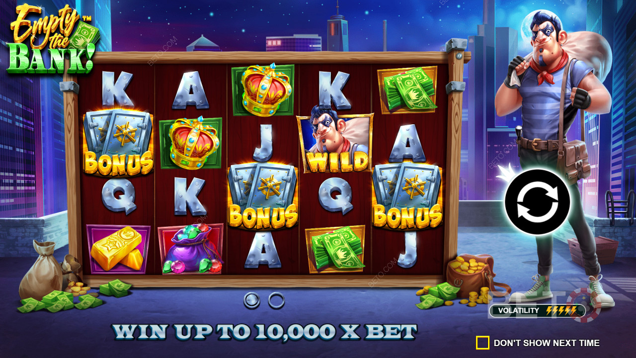 Leeren Sie die Bank Überprüfung durch BETO Slots