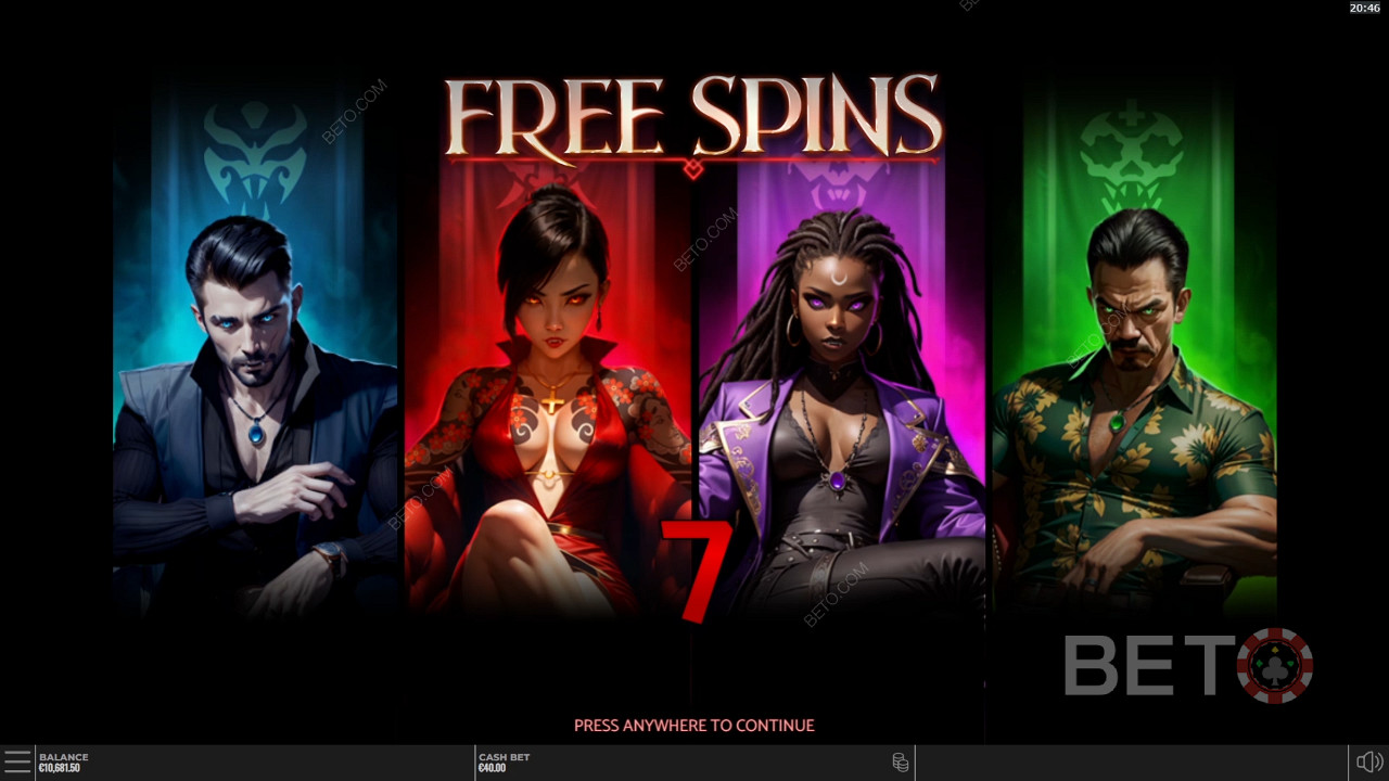 Erklärte Bonusfunktionen in Vampire Riches DoubleMax von Yggdrasil