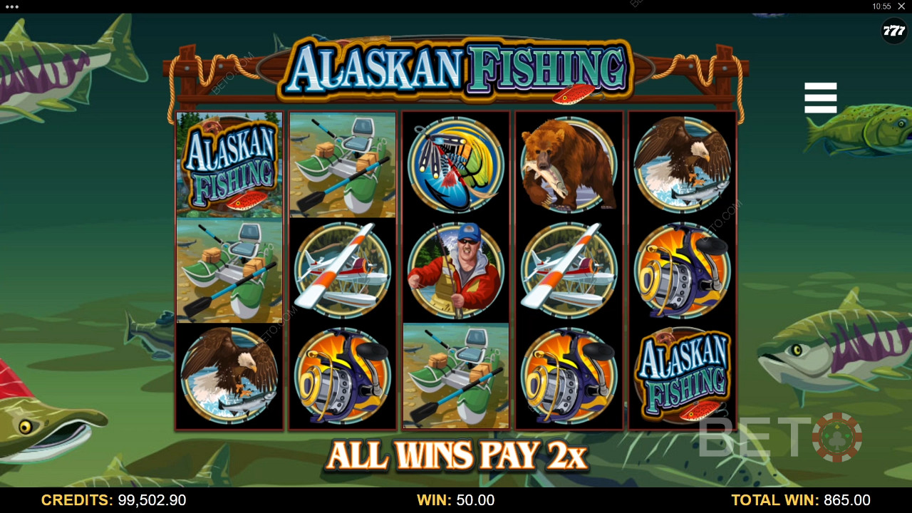 Genießen Sie die Schönheit der Wildnis Alaskas im Thema dieses Spielautomaten
