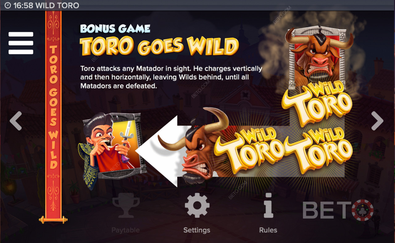 Besondere Merkmale des Spielautomaten Wild Toro