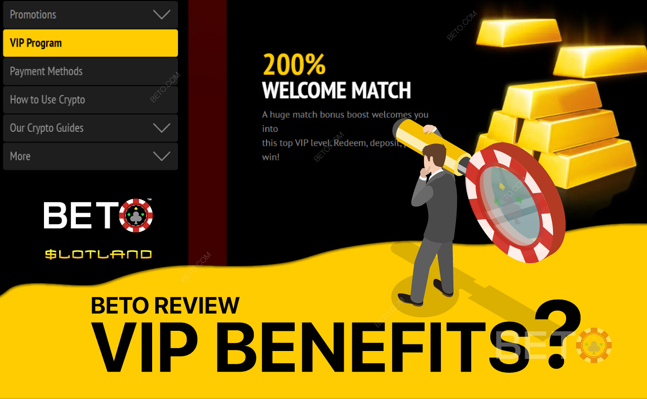 Genießen Sie verschiedene Vorteile wie einen 200%igen Willkommensbonus, wenn Sie die VIP-Ränge erklimmen