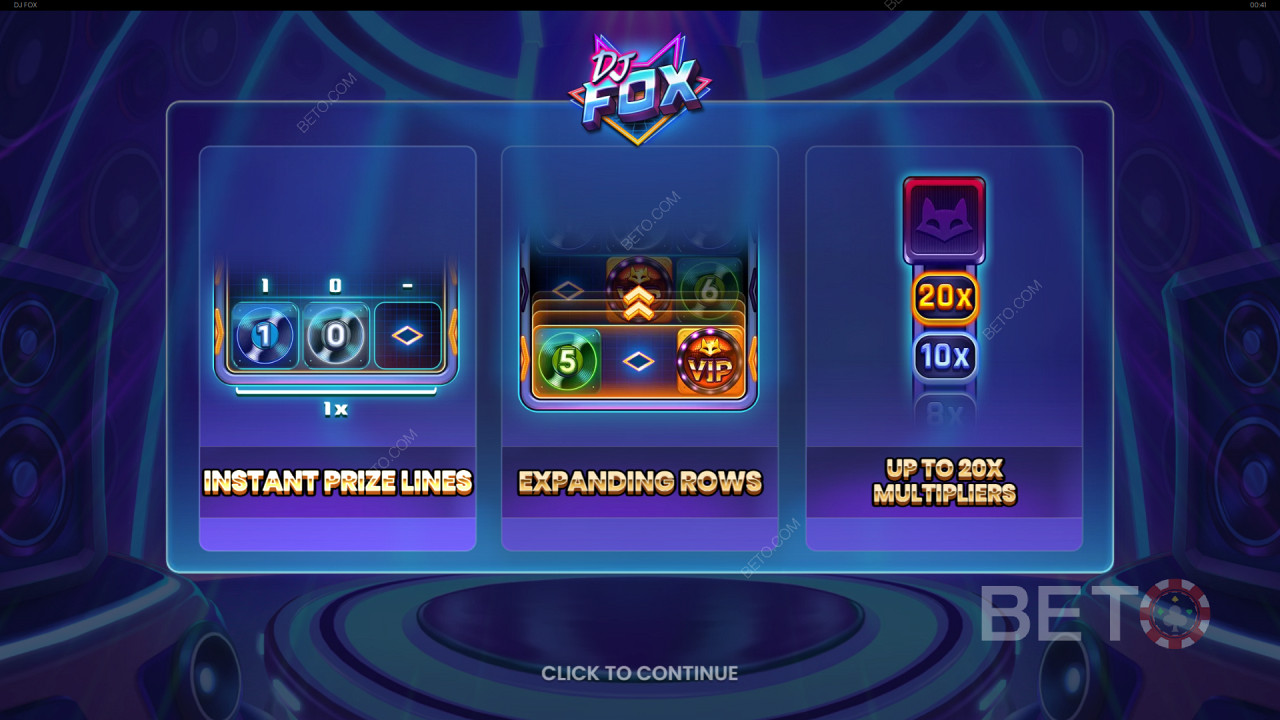 Bonus Features erklärt in DJ Fox von Push Gaming