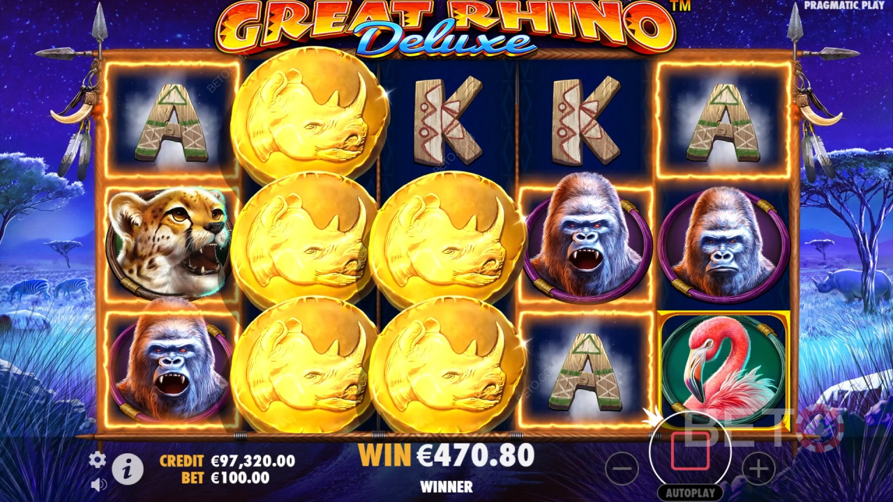 Die Bonusfunktionen in Great Rhino Deluxe erklärt von Pragmatic Play