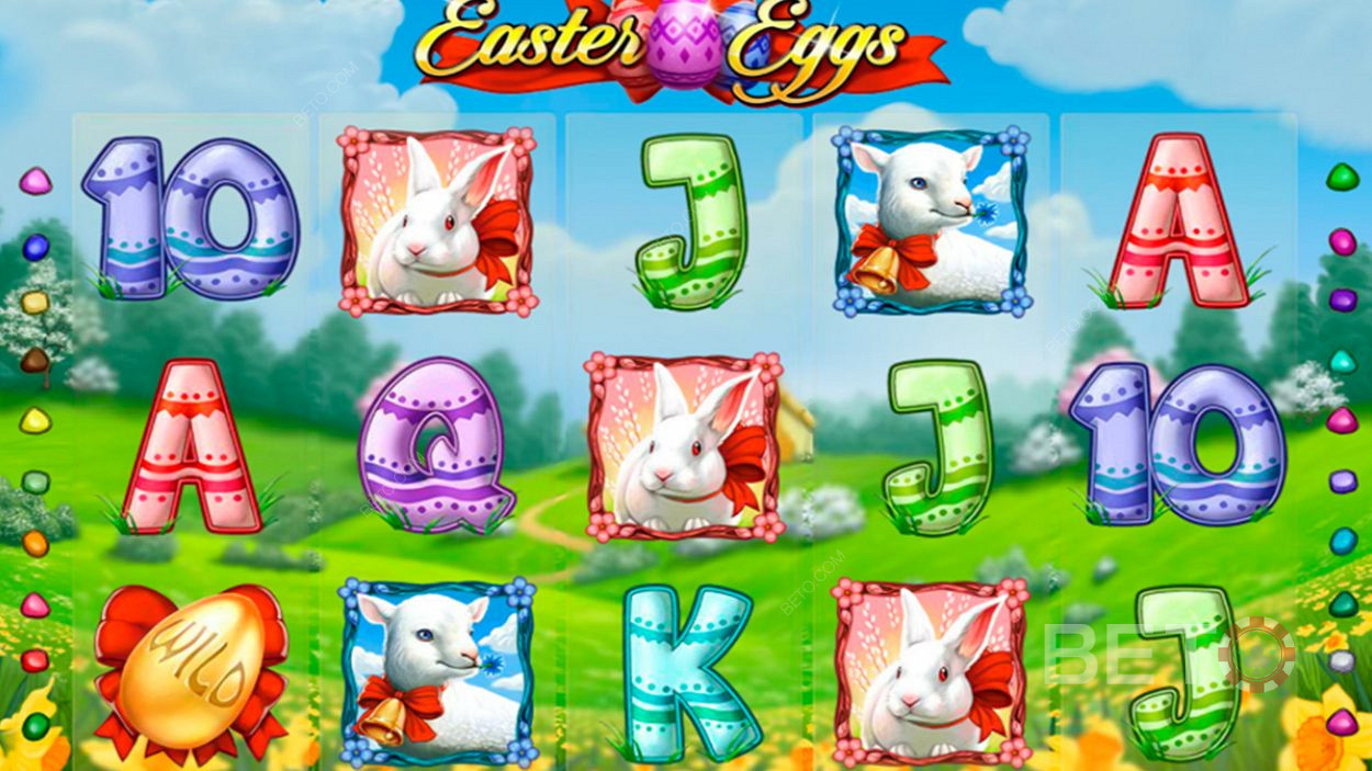 Sie erhalten 20 Spiellinien und 5 Walzen in der Easter Eggs Slot Machine
