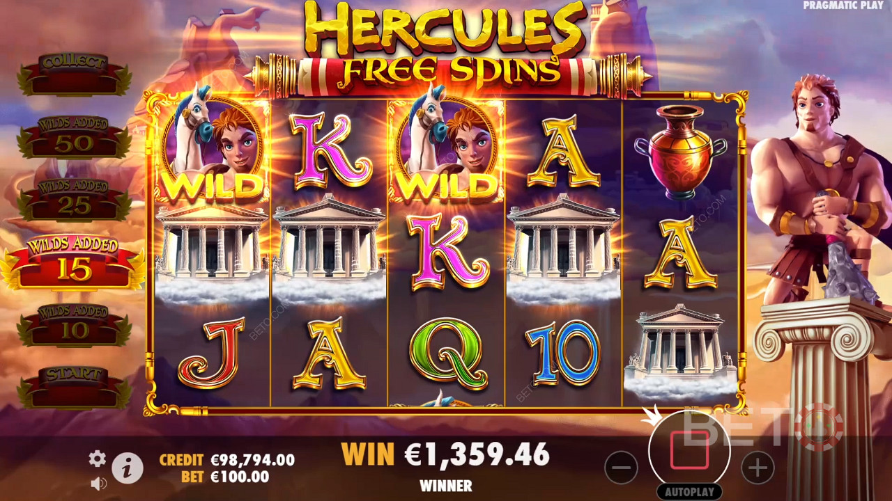Herkules und Pegasus Überprüfung durch BETO Slots