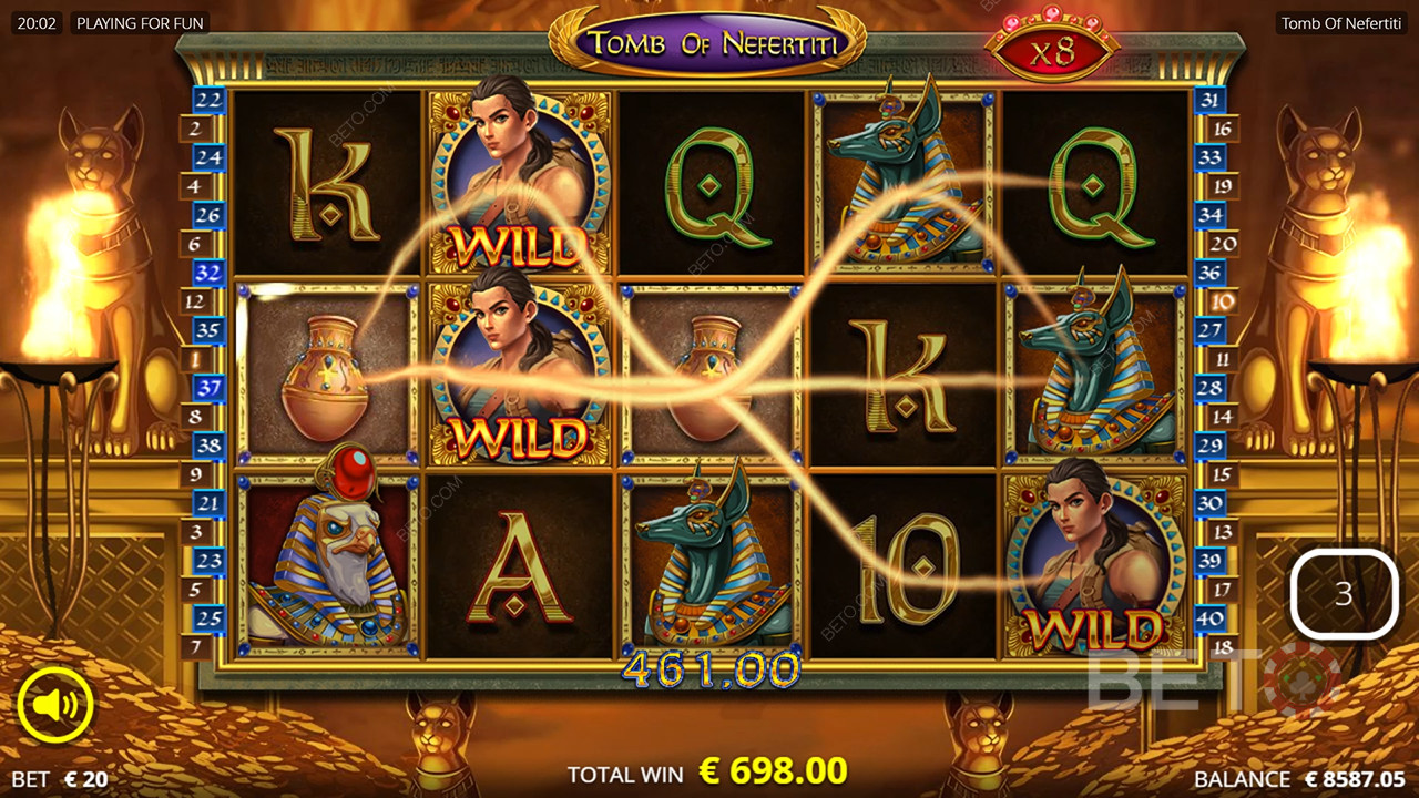 Grab der Nofretete Überprüfung durch BETO Slots