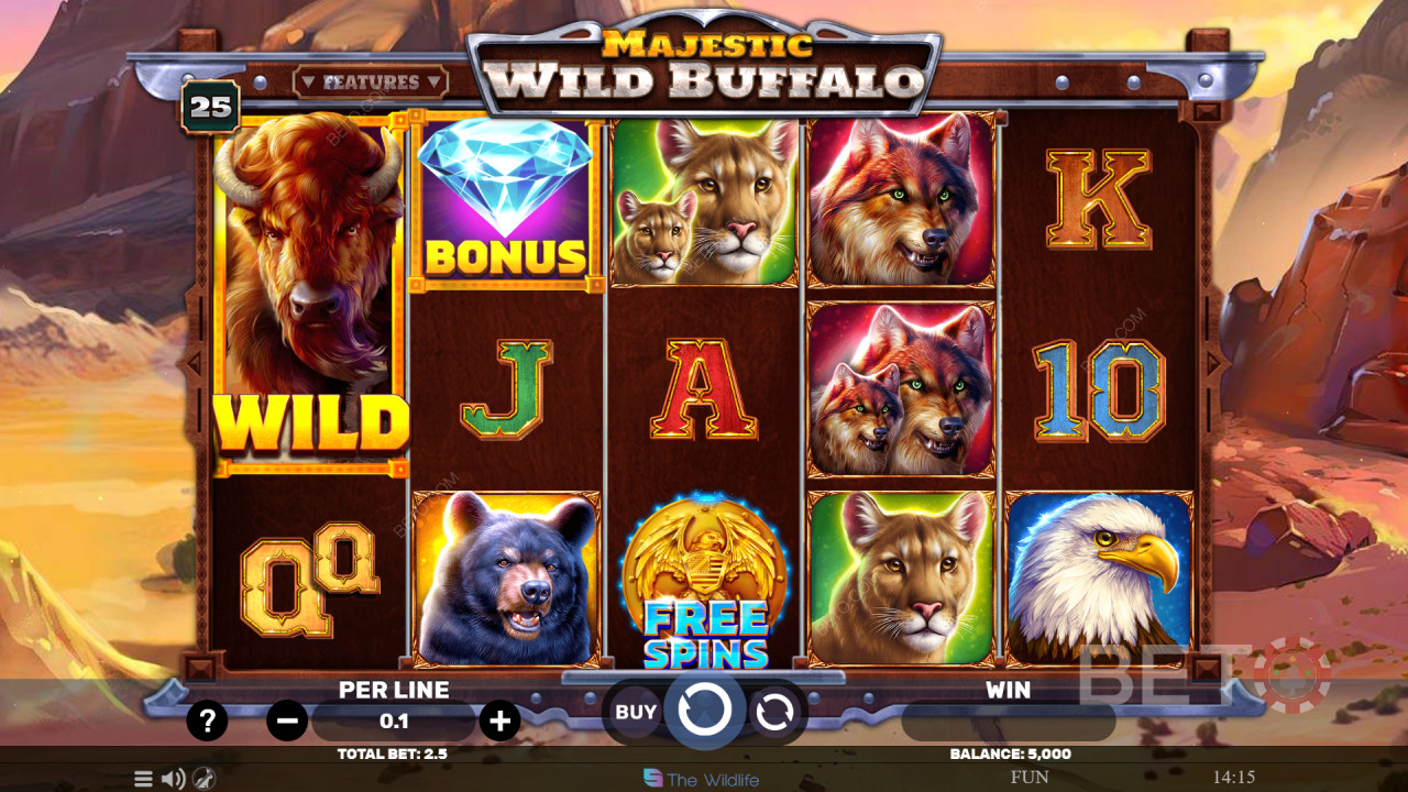 Majestic Wild Buffalo Überprüfung durch BETO Slots