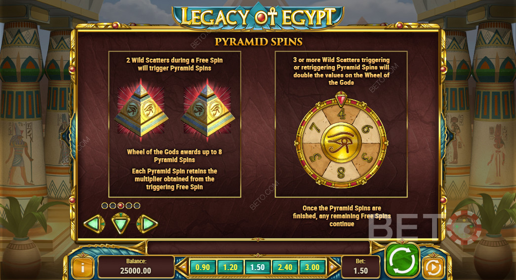 Freispiele in Legacy Of Egypt
