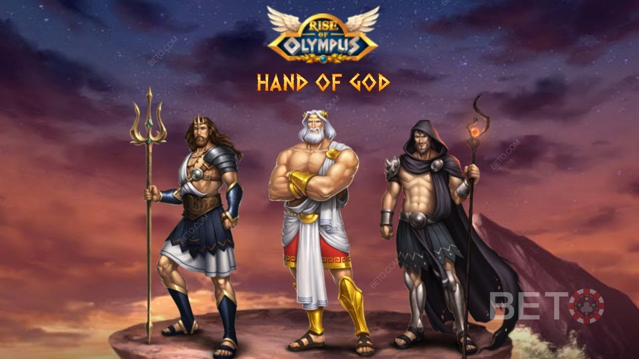 Die Hand Gottes ist ein Feature, das Ihnen bei Rise of Olympus Belohnungen für gewinnlose Drehs bringt.