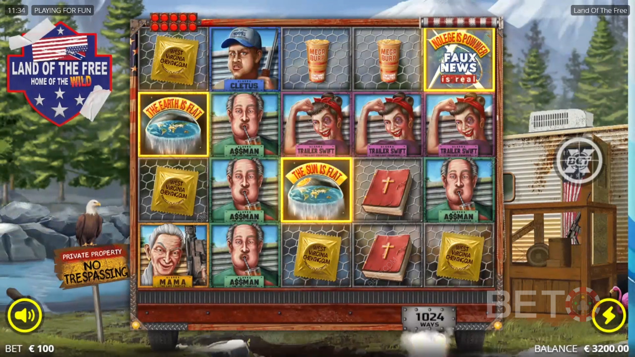 Land of the Free Überprüfung durch BETO Slots