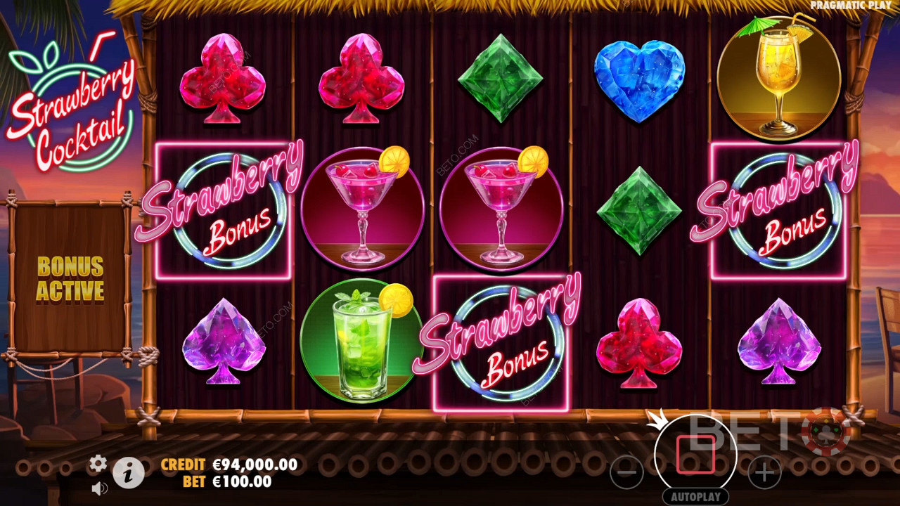 Erdbeer-Cocktail Bewertung durch BETO Slots