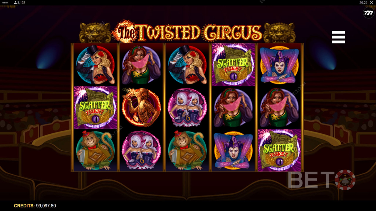 Der verdrehte Zirkus Überprüfung durch BETO Slots