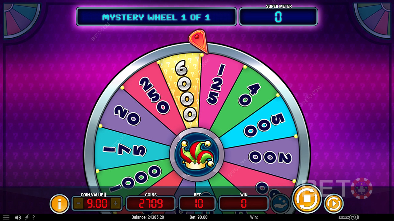 Gewinnen Sie bis zu 2.397.5x Ihren Einsatz im Mystery Joker 6000 Online Slot!