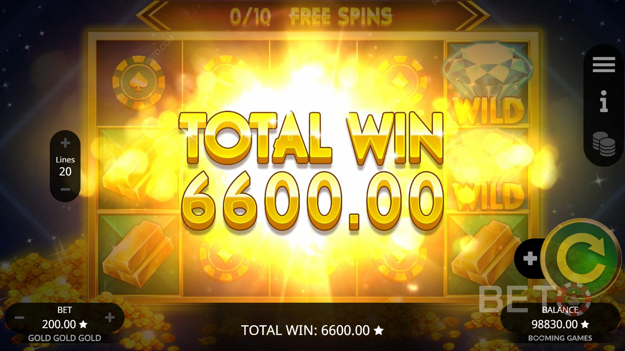 Gewinnen Sie das 2.000-fache Ihres Einsatzes im Gold Gold Gold Slot Online!