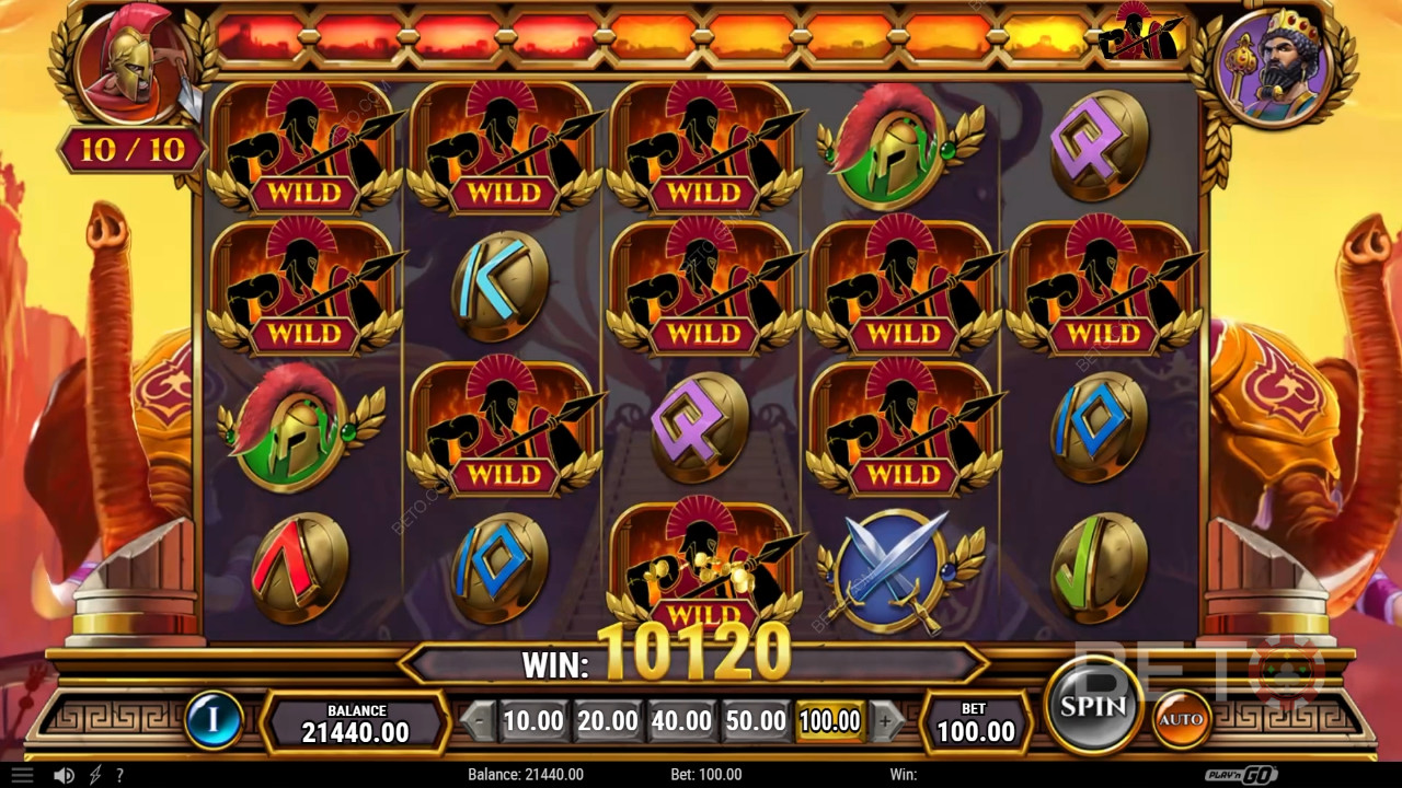 Unbesiegter Xerxes Überprüfung durch BETO Slots