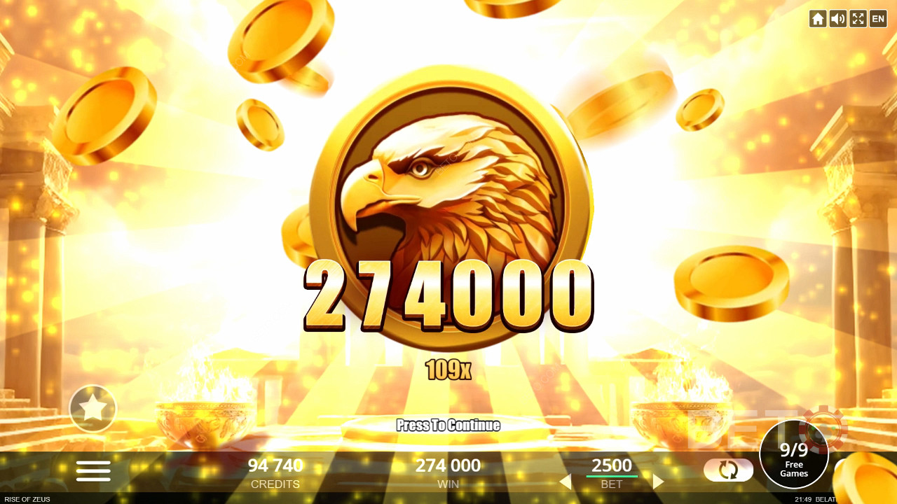 Gewinnen Sie das 10.000-fache Ihres Einsatzes beim Rise of Zeus Slot Online!