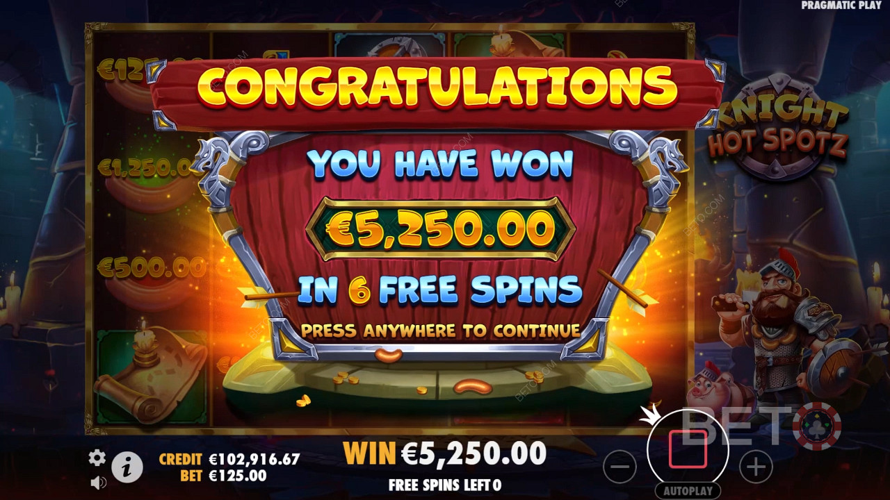 Gewinnen Sie das 2.000-fache Ihres Einsatzes im Knight Hot Spotz Online Slot!
