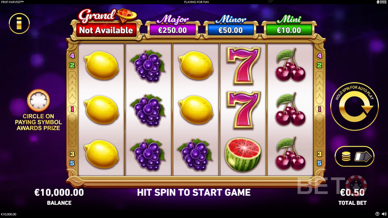 Gewinnen Sie das 1.250-fache Ihres Einsatzes im Fruit Harvest Video Slot!