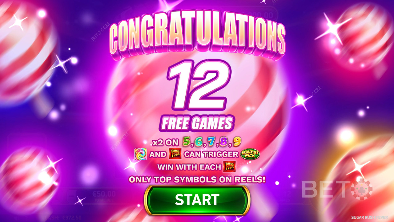 Gewinnen Sie das 4.544-fache Ihres Einsatzes im Sugar Rush Fever Slot!