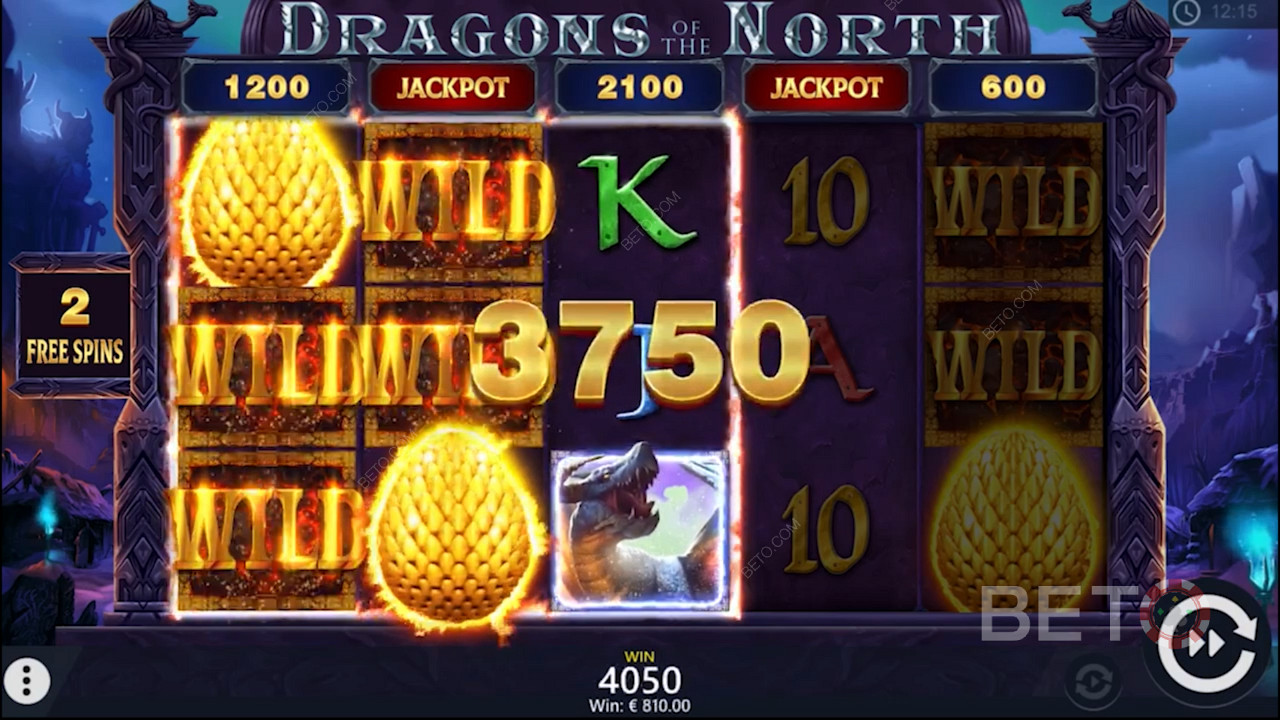 Ein großer Gewinn am Video-Spielautomaten Dragons of the North