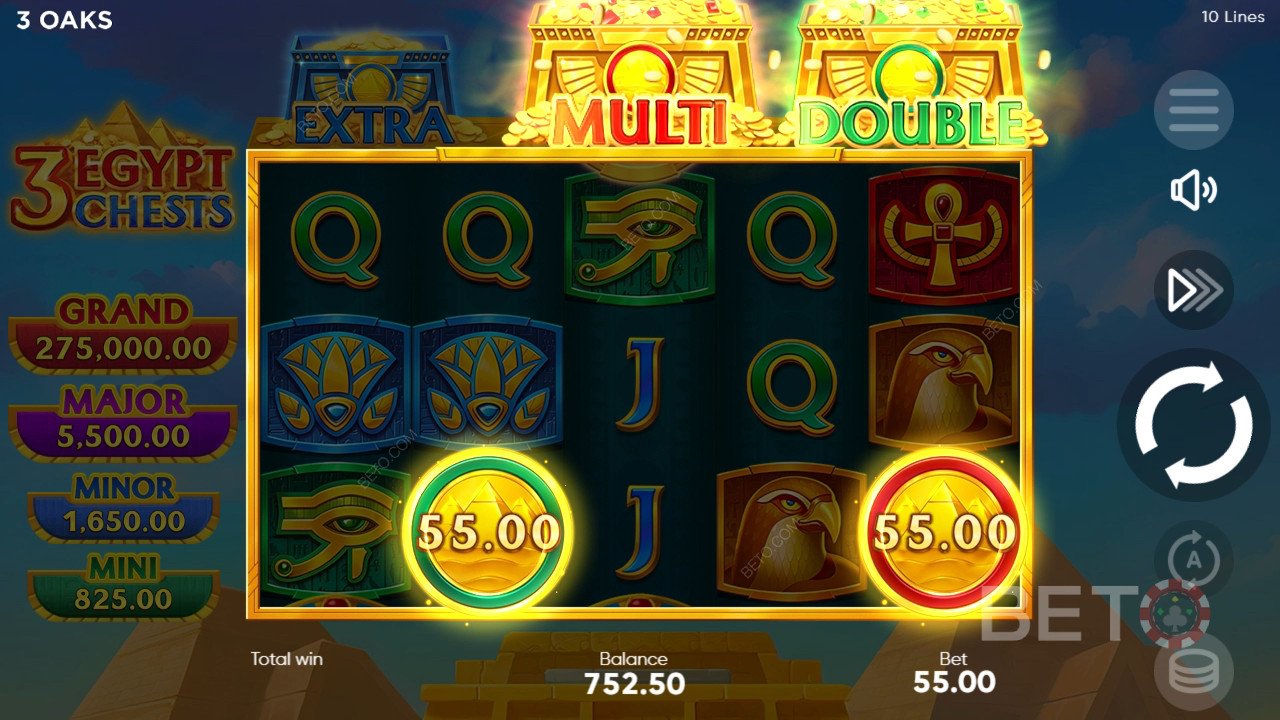 3 Egypt Chests Überprüfung durch BETO Slots