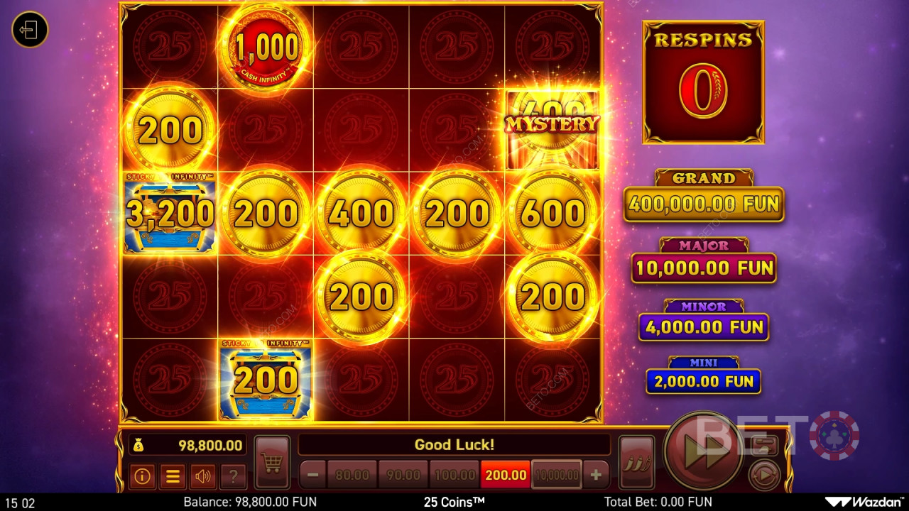 25 Münzen Überprüfung durch BETO Slots