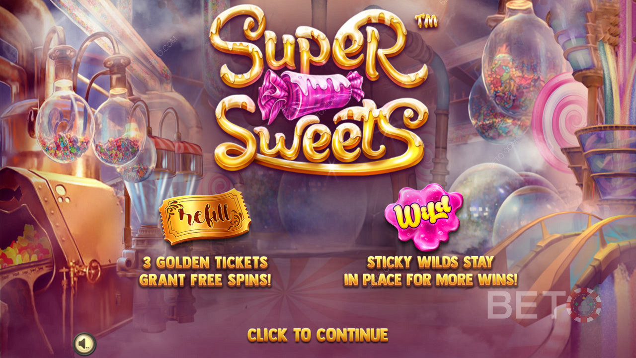 Intro-Bildschirm von Super Sweets